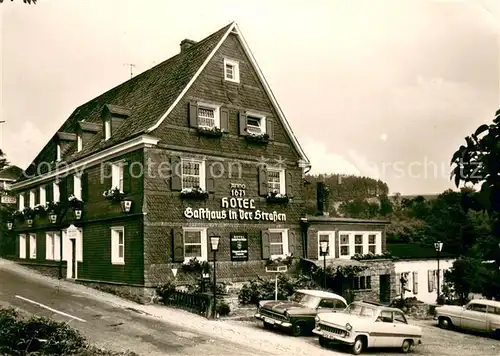 AK / Ansichtskarte Burg_Wupper Hotel Gasthaus in den Strassen Burg Wupper