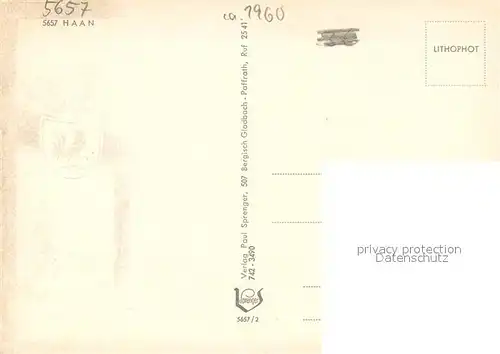 AK / Ansichtskarte Haan_Rheinland Rathaus Kaiserstrasse Heidberger Muehle Haan_Rheinland