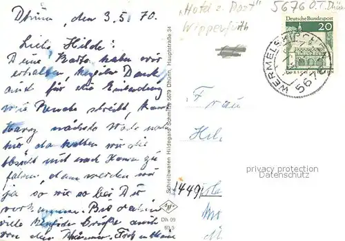 AK / Ansichtskarte Dhuenn_Wermelskirchen Markt Dhuenn Wermelskirchen