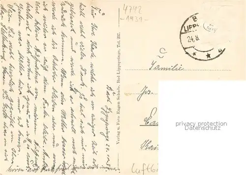 AK / Ansichtskarte Bad_Lippspringe Fliegeraufnahme Auguste Viktoria Stift Bad_Lippspringe