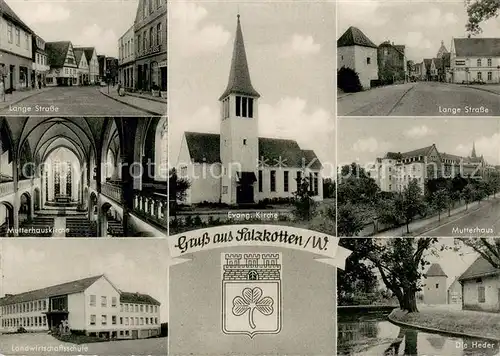 AK / Ansichtskarte Salzkotten Mutterhaus Evagl. Kirche Die Heder Lange Strasse Landwirtschaftsschule Salzkotten
