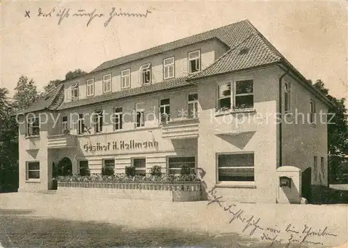 AK / Ansichtskarte Halle_Westfalen Gasthof H. Hollmann Aussenansicht Halle_Westfalen