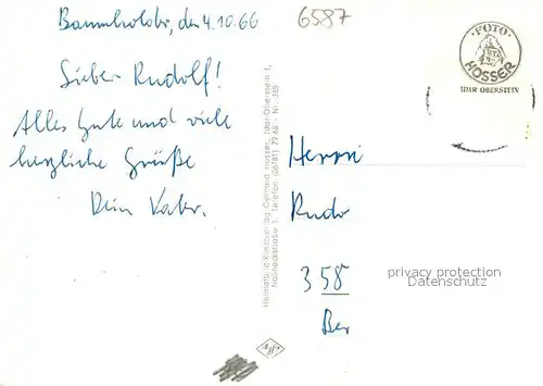 AK / Ansichtskarte Baumholder_Nahe Am Weiher Erdingers Muehle Stadtansicht Baumholder Nahe