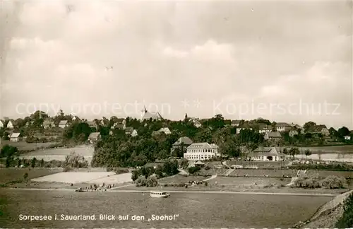 AK / Ansichtskarte Sorpesee_Sauerland Blick auf Seehof Sorpesee_Sauerland