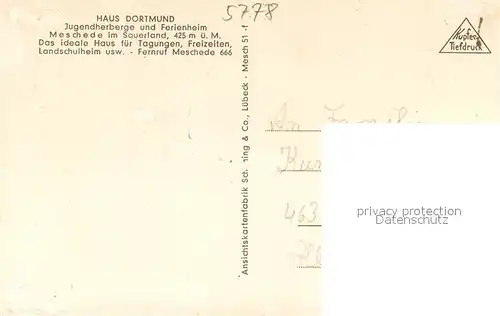 AK / Ansichtskarte Meschede Haus Dortmund Meschede