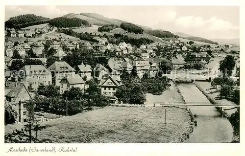 AK / Ansichtskarte Meschede Panorama Ruhrtal Meschede