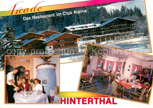 AK / Ansichtskarte Hinterthal Restaurant Club Alpina im Winter Hinterthal