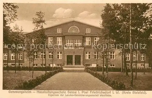 AK / Ansichtskarte Friedrichsdorf_Westfalen Genesungsheim Haushaltungsschule Senne I Friedrichsdorf_Westfalen