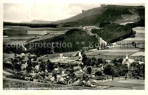 AK / Ansichtskarte Assinghausen Panorama mit Bruchhauser Steinen Assinghausen