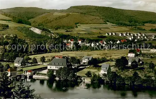 AK / Ansichtskarte Olsberg_Sauerland Panorama mit Stausee Olsberg_Sauerland