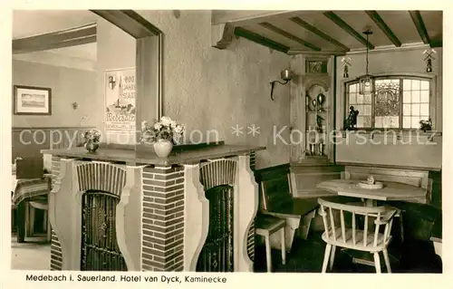 AK / Ansichtskarte Medebach Hotel van Dyck Kaminecke Medebach