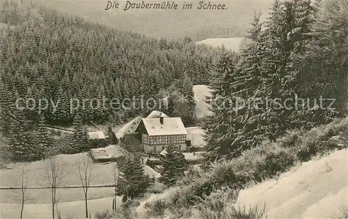 AK / Ansichtskarte Winterberg_Hochsauerland Die Daubermuehle Winterberg_Hochsauerland