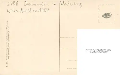 AK / Ansichtskarte Winterberg_Hochsauerland Die Daubermuehle Winterberg_Hochsauerland