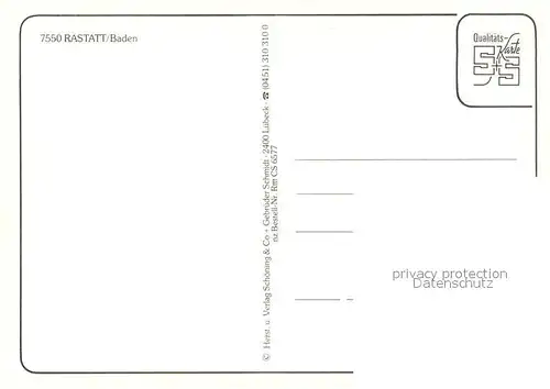 AK / Ansichtskarte Rastatt Stadtpanorama Rastatt