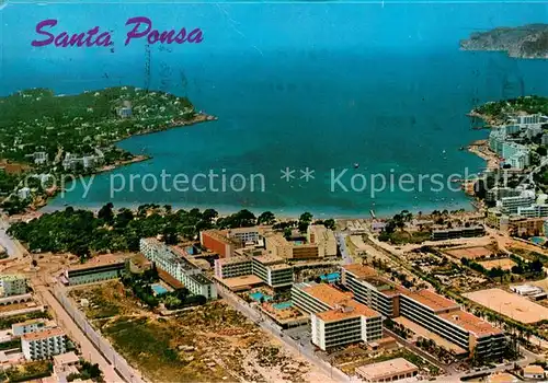 AK / Ansichtskarte Santa_Ponsa_Mallorca_Islas_Baleares Hotelanlagen Bucht Kueste Santa_Ponsa