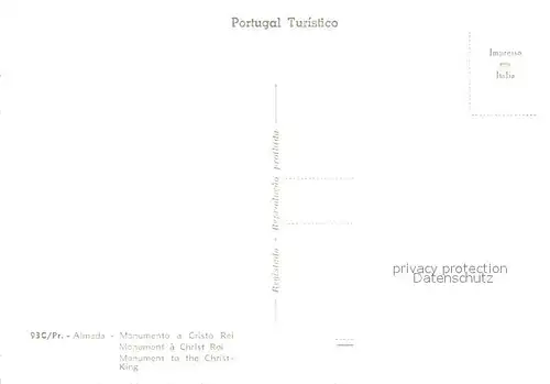 AK / Ansichtskarte Almada_Portugal Monumento a Cristo Rei Christus Statue 