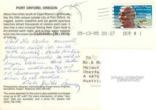 AK / Ansichtskarte Port_Orford Aerial view 