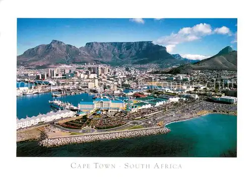 AK / Ansichtskarte Cape_Town_Kaapstad_Kapstadt mit Tafelberg Fliegeraufnahme Cape_Town