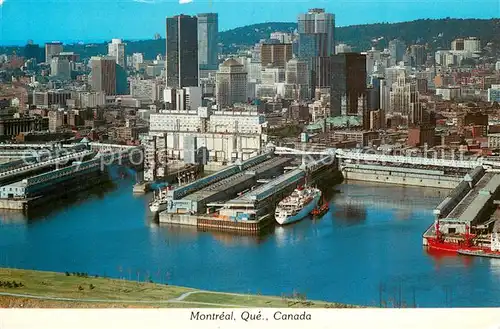 AK / Ansichtskarte Montreal_Quebec Silhouette du port aerial view Montreal Quebec