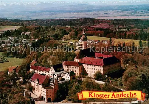 AK / Ansichtskarte Andechs Kloster am Ammersee Alpenkette Andechs