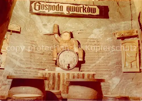 AK / Ansichtskarte Wieliczka_Wielicki_Kleinpolen Trasa Turystyczna w Kopalni Soli Fragment Gospod Gwarkow Plastik im Salzbergwerk Wieliczka_Wielicki