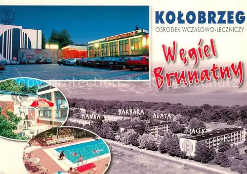 AK / Ansichtskarte Kolobrzeg_Kolberg_Ostseebad Wegiel Brunatny Hotels Swimming Pool 