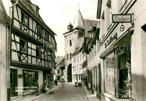 AK / Ansichtskarte Meisenheim_Glan Blick zum Untertor Baeckerei Sottong rechts Meisenheim_Glan