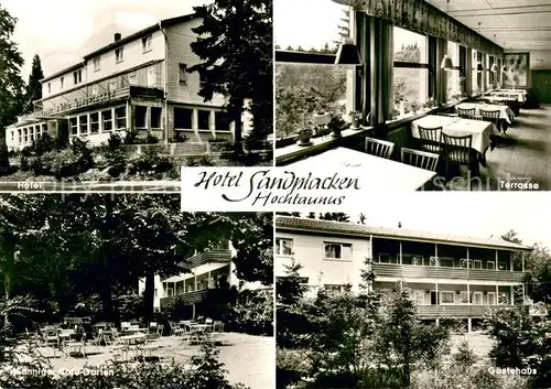 AK / Ansichtskarte Arnoldshain Hotel Sandplacken Terrasse Garten Cafe Gaestehaus Arnoldshain