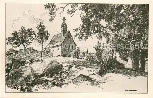 AK / Ansichtskarte Sickendorf Kapelle bei Schloss Sickendorf Kuenstlerkarte Otto Ubbelohde Sickendorf