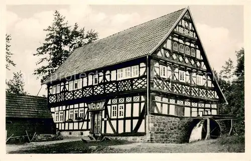 AK / Ansichtskarte Ilbeshausen Hochwaldhausen Teufelsmuehle Fachwerkhaus Aussenansicht Ilbeshausen Hochwaldhausen