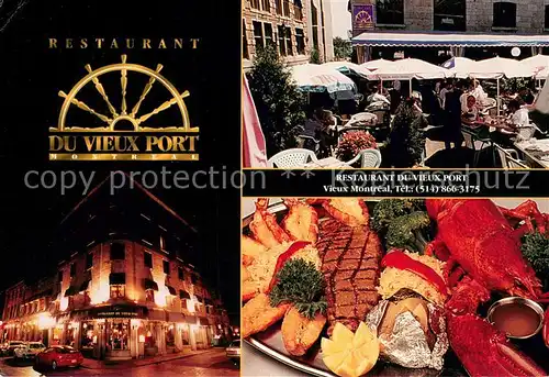 AK / Ansichtskarte Montreal_Quebec Restaurant du Vieux Port Montreal Quebec