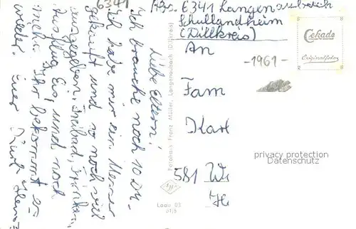 AK / Ansichtskarte Langenaubach Dorfgemeinschaftshaus Aussenansicht Langenaubach