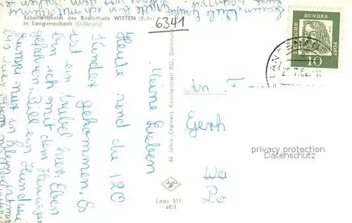 AK / Ansichtskarte Langenaubach Schullandheim d. Realschule Witten Ruhr Langenaubach