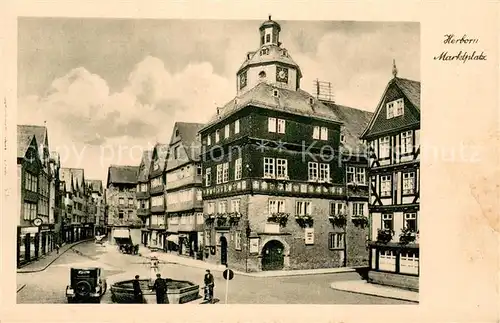 AK / Ansichtskarte Herborn_Hessen Marktplatz Herborn Hessen