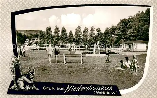 AK / Ansichtskarte Niederdreisbach Schwimmbad Niederdreisbach