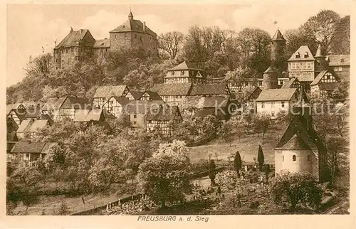 AK / Ansichtskarte Freusburg Teilansicht Fachwerkhaeuser Freusburg