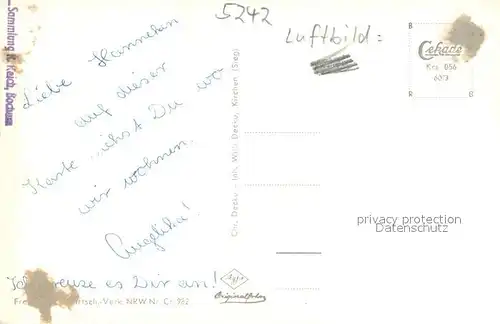 AK / Ansichtskarte Kirchen_Sieg Fliegeraufnahme Kirchen Sieg