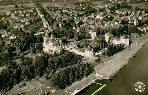 AK / Ansichtskarte Hanau_Main Fliegeraufnahme Schloss Philippsruhe Hanau_Main
