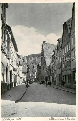 AK / Ansichtskarte Buedingen_Hessen Altstadt mit Rathaus Buedingen Hessen