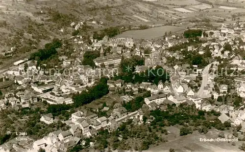 AK / Ansichtskarte Erbach_Odenwald Fliegeraufnahme Totalaufnahme Erbach Odenwald
