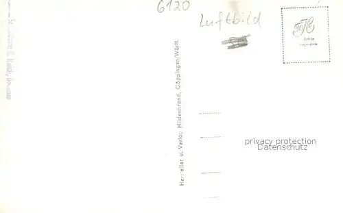 AK / Ansichtskarte Erbach_Odenwald Fliegeraufnahme Totalaufnahme Erbach Odenwald