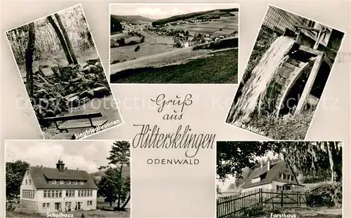 AK / Ansichtskarte Hiltersklingen Siegfriedbrunnen Alte Muehle Forsthaus Schulhaus Hiltersklingen