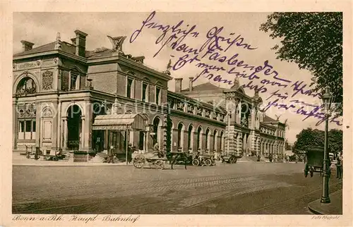 AK / Ansichtskarte Bonn_Rhein Hauptbahnhof m. Gespannen Bonn_Rhein