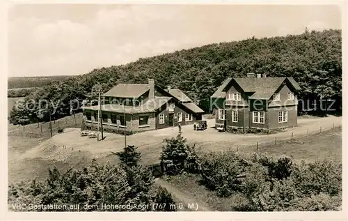 AK / Ansichtskarte Schotten_Hessen VHC Gaststaetten auf dem Hoherodskopf Auto Schotten Hessen