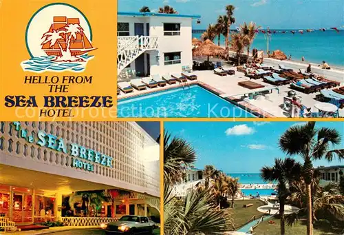 AK / Ansichtskarte Miami_Beach Sea Breeze Hotel Swimming Pool Strand 