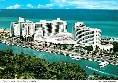 AK / Ansichtskarte Miami_Beach Luxury Hotels Atlantic Ocean aerial view 