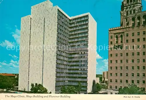 AK / Ansichtskarte Rochester_Minnesota Mayo Clinic Mayo Building and Plummer Building 