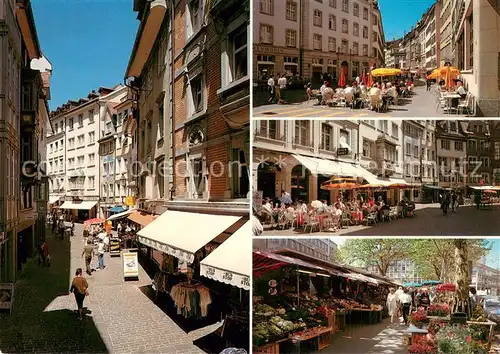 AK / Ansichtskarte St_Gallen_SG Spisergasse Neugasse und Marktplatz St_Gallen_SG