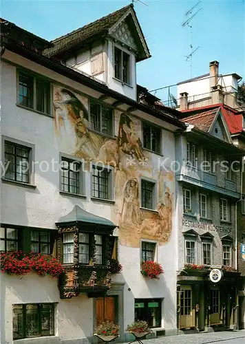 AK / Ansichtskarte St_Gallen_SG Haus zum Greif Fassadenmalerei St_Gallen_SG