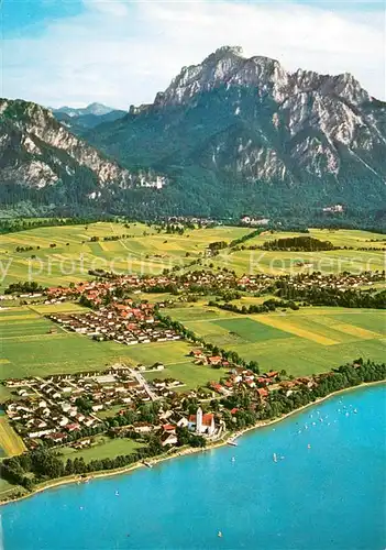 AK / Ansichtskarte Waltenhofen_Schwangau Blick auf Schloss Neuschwanstein und Saeuling Ammergauer Alpen Waltenhofen Schwangau